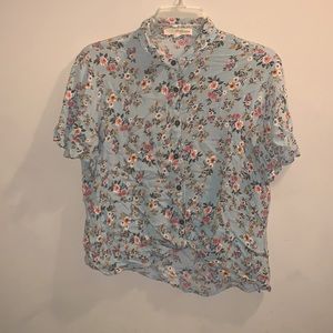 Rewind Light Blue Floral Shirt
